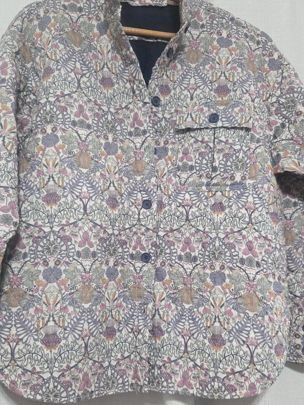 J. Crew Relaxed-fit quilted shirt-jacket in Liberty® Morris print